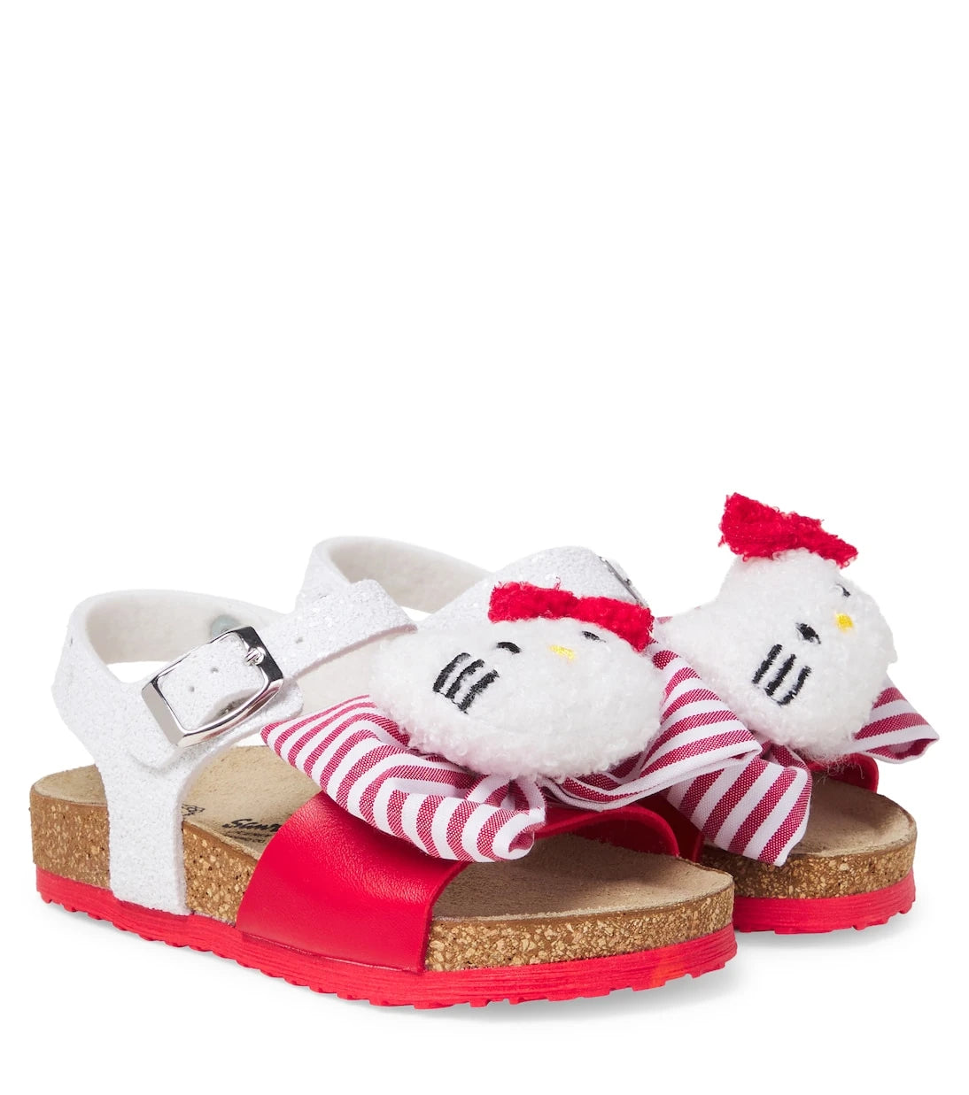 Monnalisa - صندل بأشرطة بعقدة بتصميم Hello Kitty