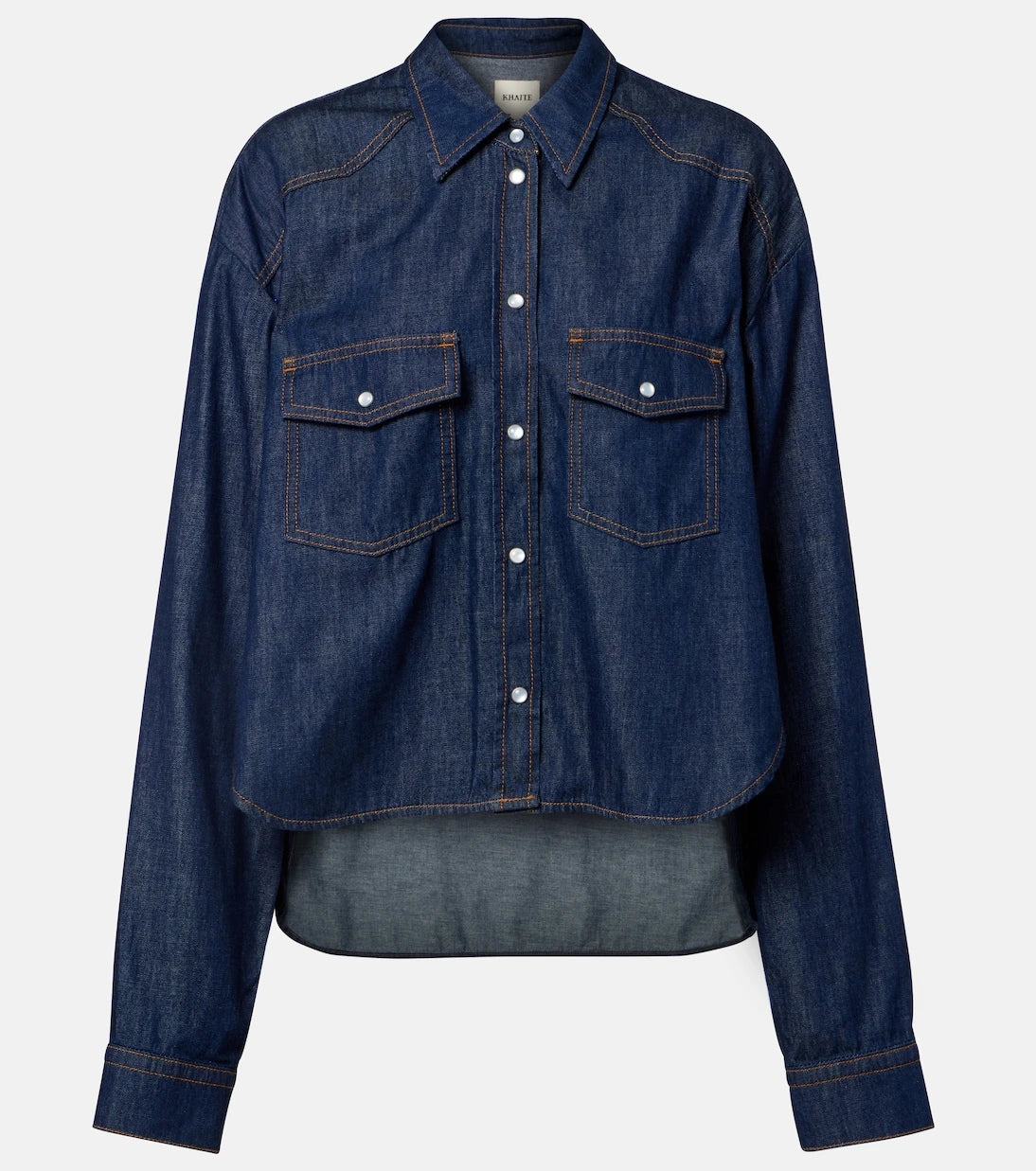 Khaite - Grenon asymmetric denim shirt