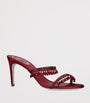 Burgundy Satin Chandelier Mules 80