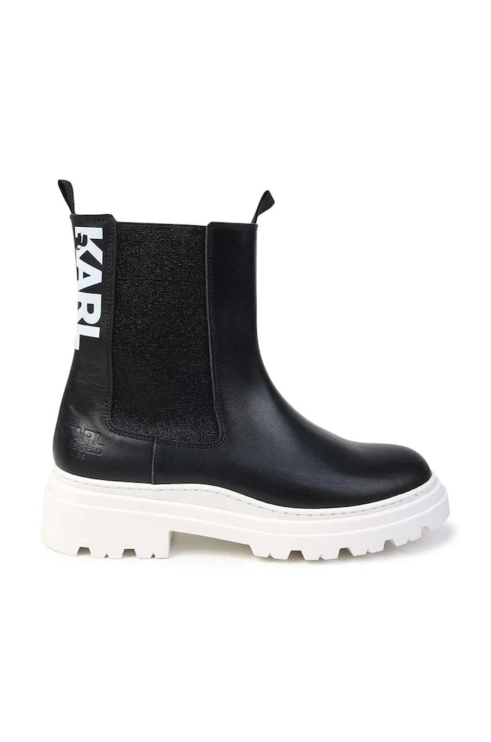 Детски челси боти от кожа Karl Lagerfeld