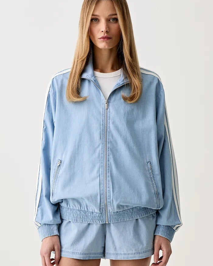 adidas Originals суичър с цип дамски от деним