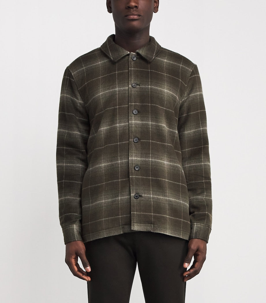 PAIGE Green Fleece-Lined Telford Overshirt