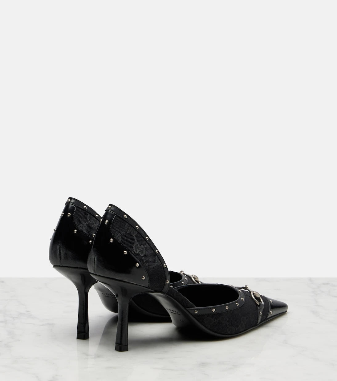 Gucci - Savoy Horsebit GG canvas pumps