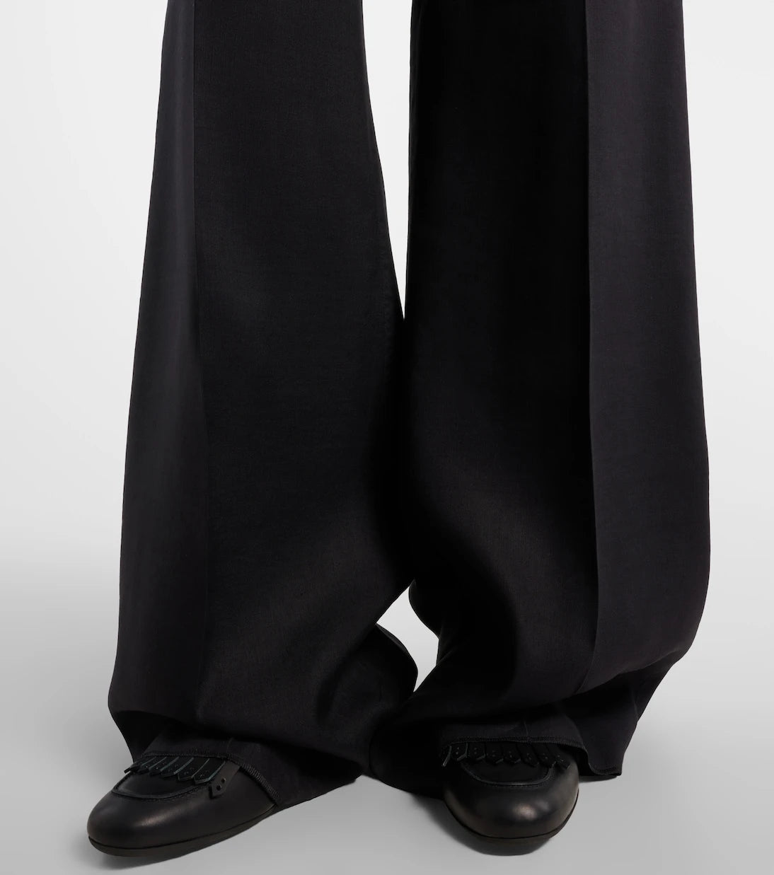 Max Mara - Linen and silk twill wide-leg pants