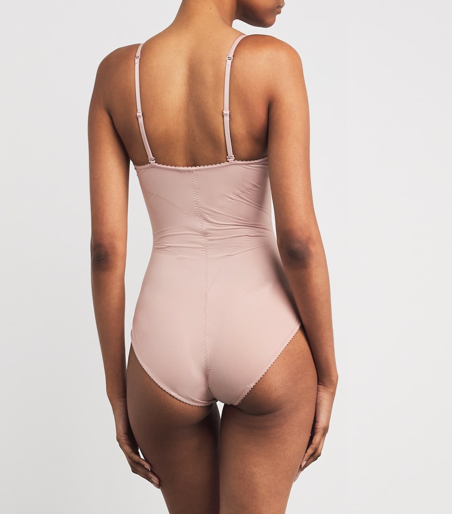Skims Pink Vintage Shapewear Demi Brief Bodysuit