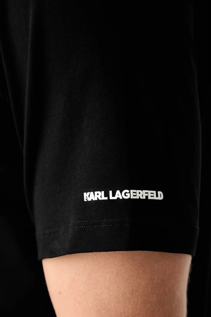 Karl Lagerfeld erkek pamuk elastan yakalı tişört