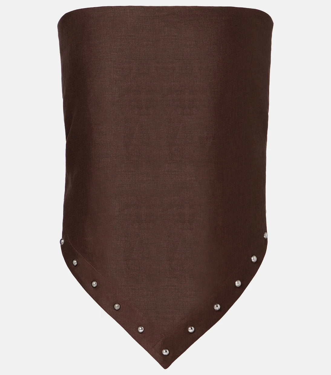 Staud - Samara studded strapless linen top