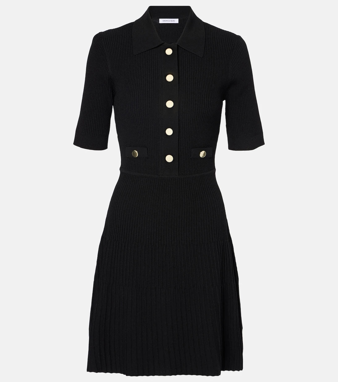Veronica Beard - Lauper ribbed-knit polo dress