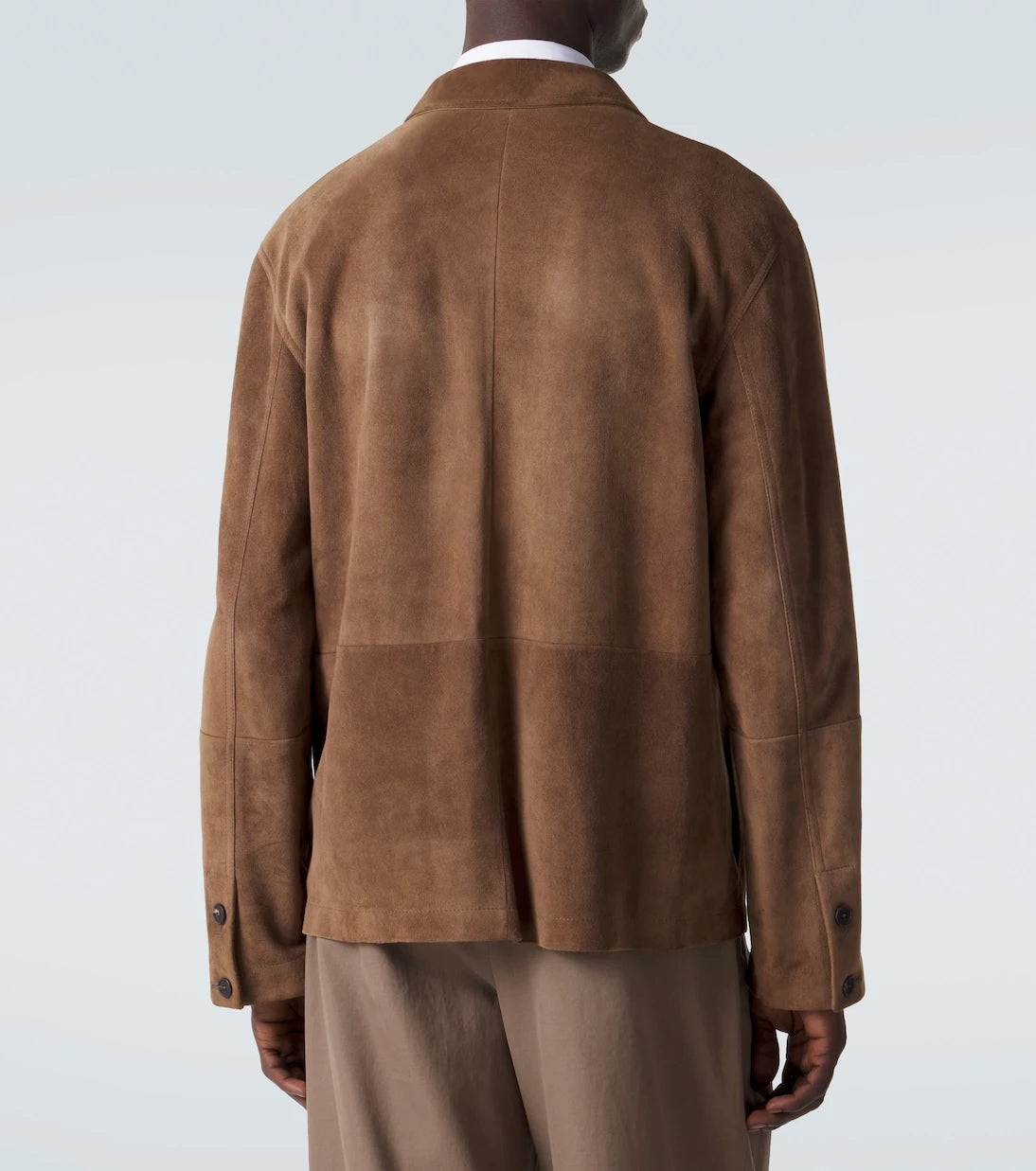 The Row - Ulrich paneled suede jacket