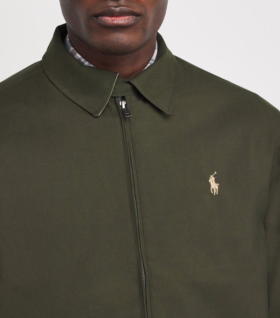 Green Water-Repellent Harrington Jacket