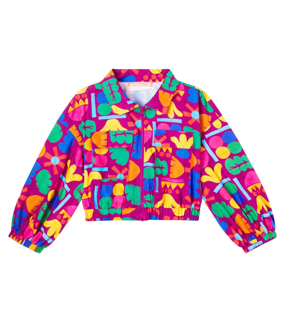 Fábula - Mais Flores printed cotton jacket