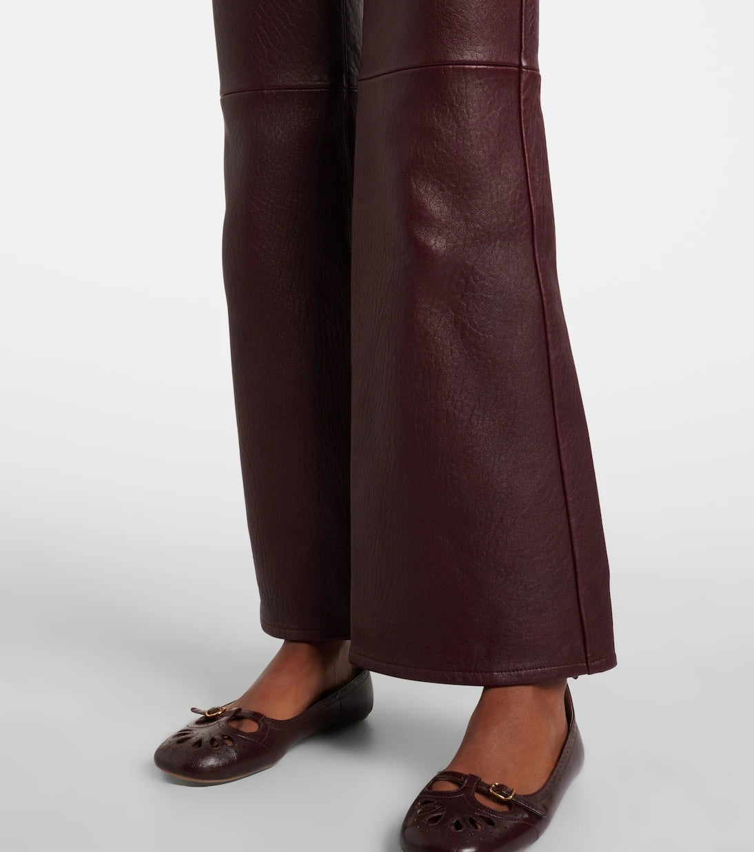 Chloé - Leather flared pants