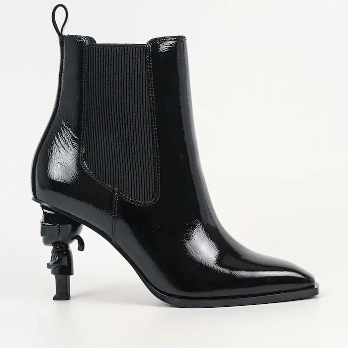 Karl Lagerfeld kadın platform botlar deri Karl Nft Heel