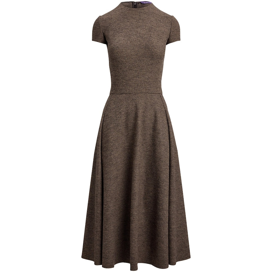 Wool Tick-Weave Margaret Midi Dress