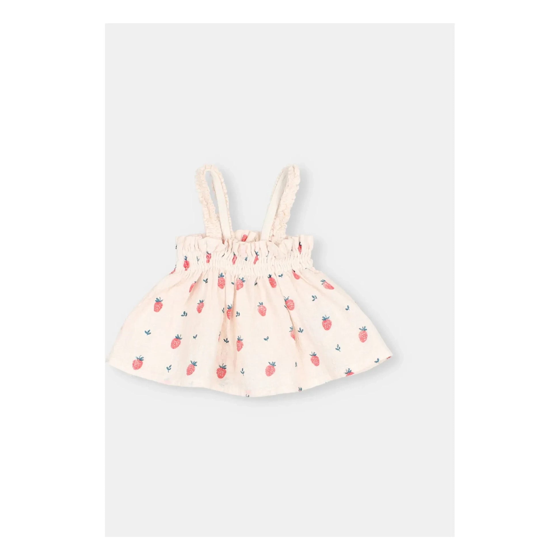 Búho - Organic Cotton Strawberry Top | Pale Pink