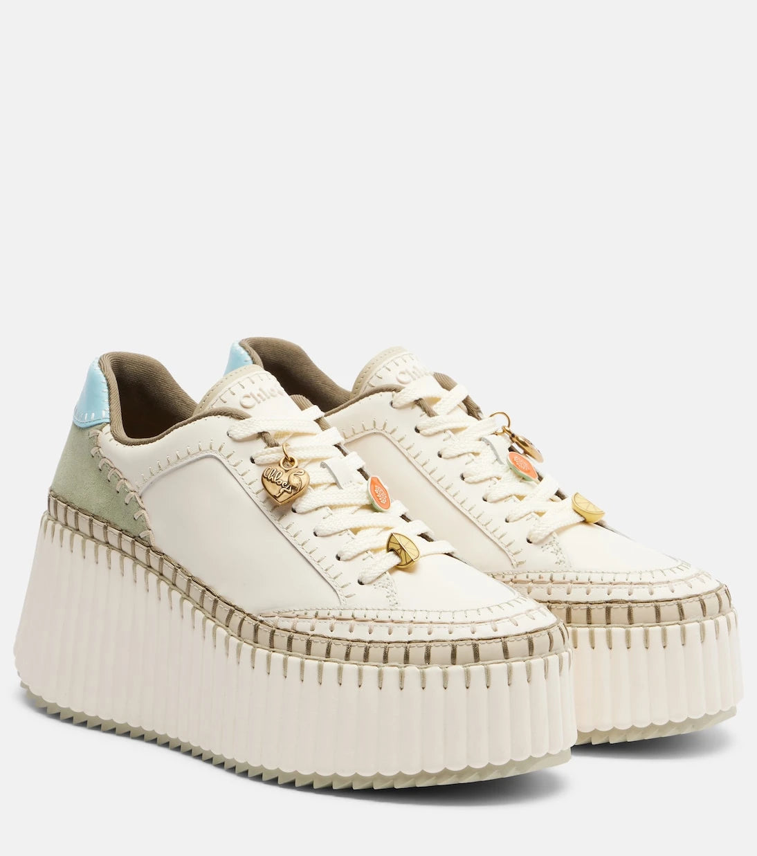 Chloé - Nama leather platform sneakers