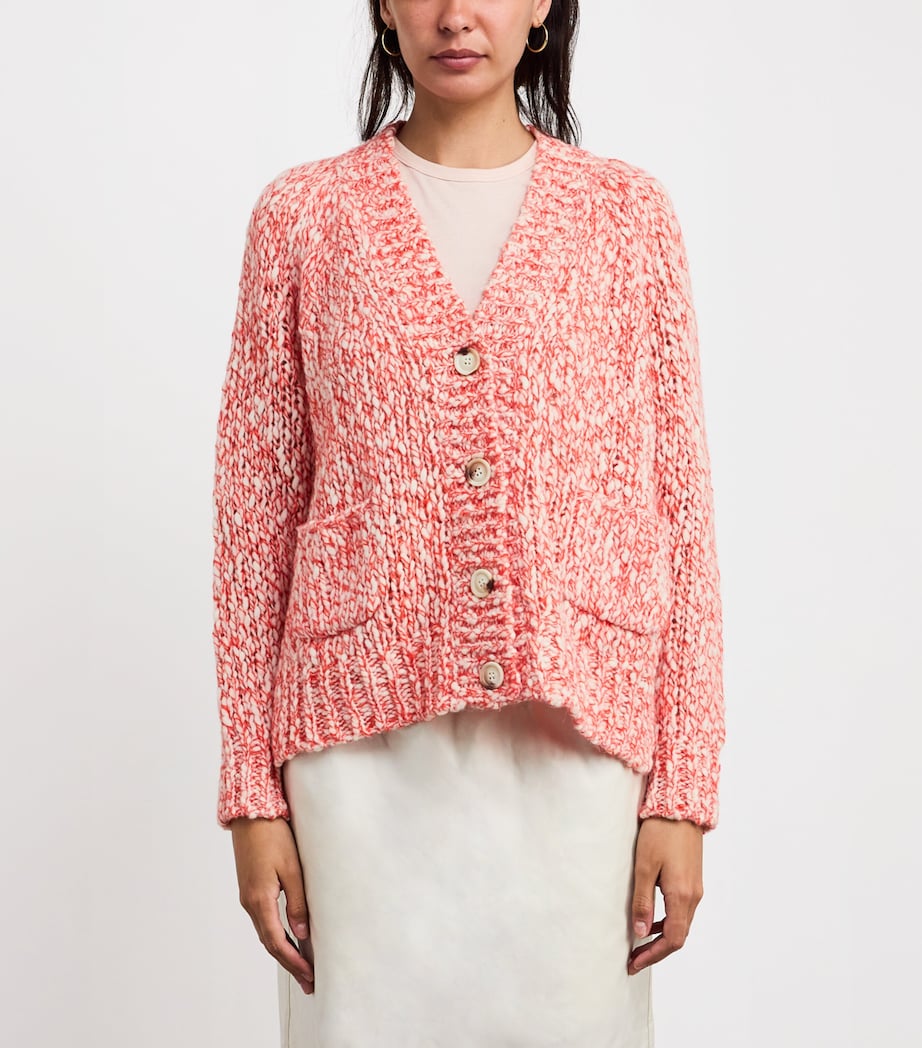 MAX&Co. Red Wool-Blend Cardigan