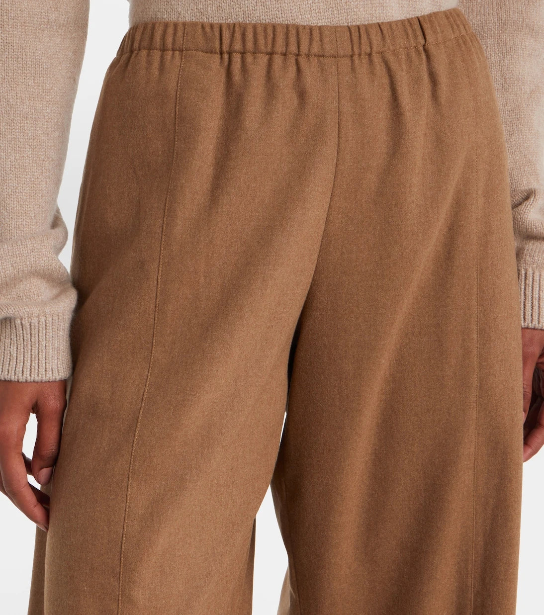 Khaite - Clover mid-rise wool barrel-leg pants