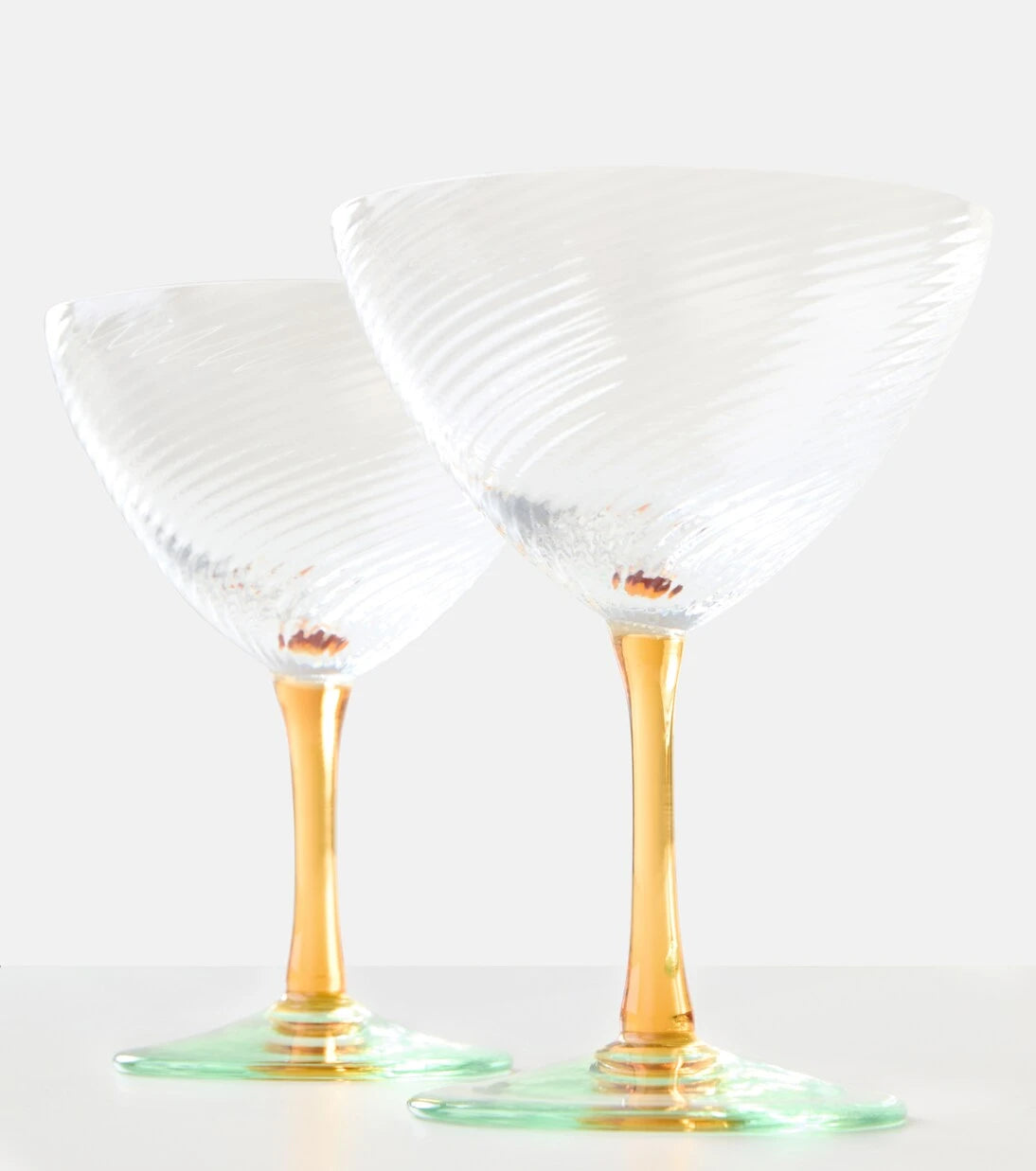 NasonMoretti - Set of 2 glass cocktail glasses
