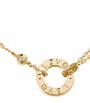 Yellow Gold and Diamond LOVE Double Chain Necklace