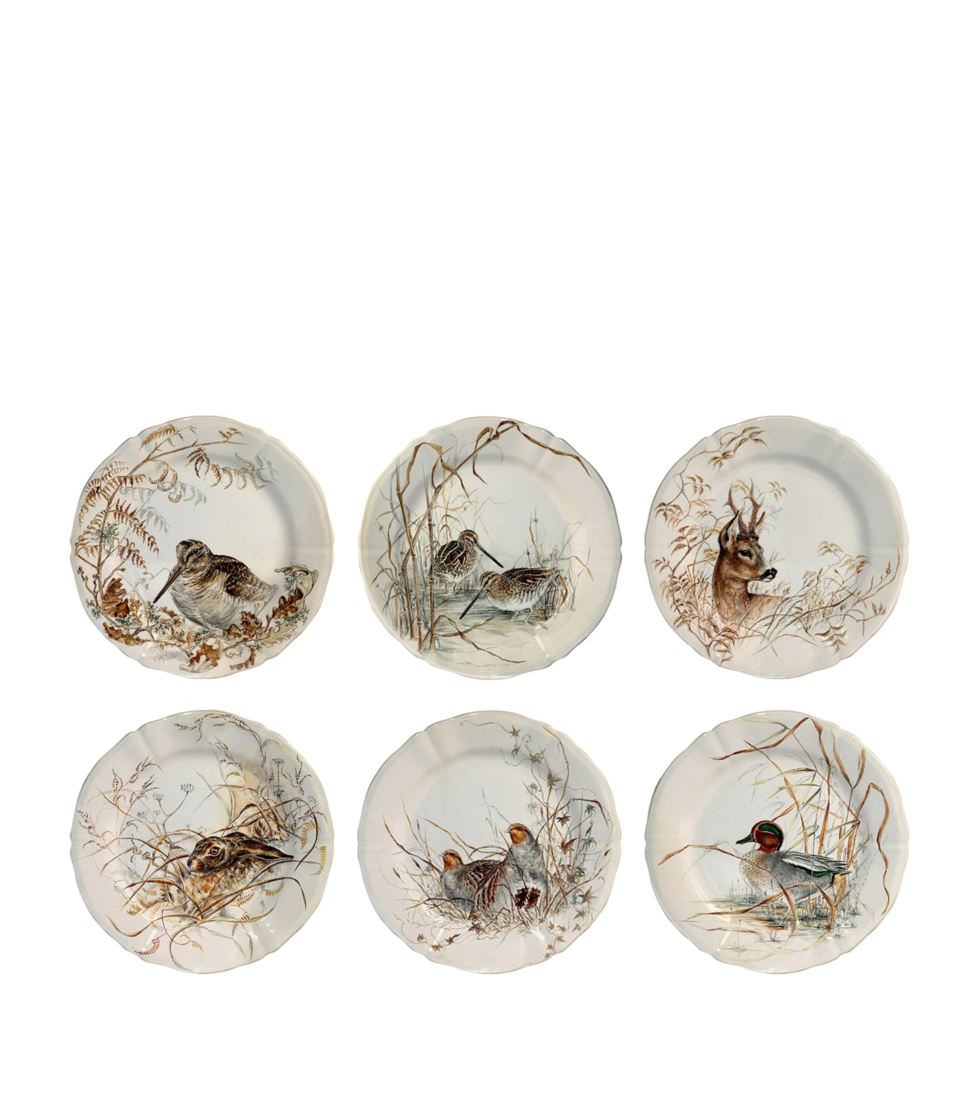 Set of 6 Assorted Sologne Dessert Plates (23cm)