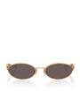 Bottega Veneta Gold Oval Sardine Sunglasses