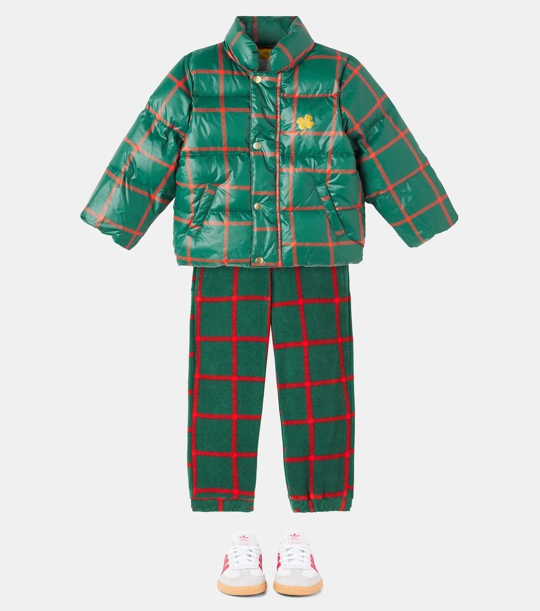 Mini Rodini - Clover checked puffer jacket