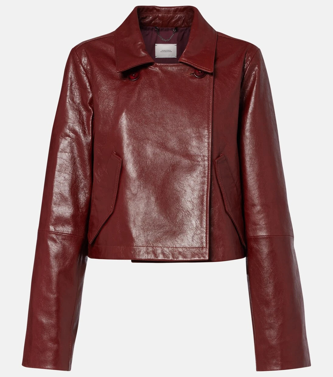 Dorothee Schumacher - Broken Shine cropped leather jacket