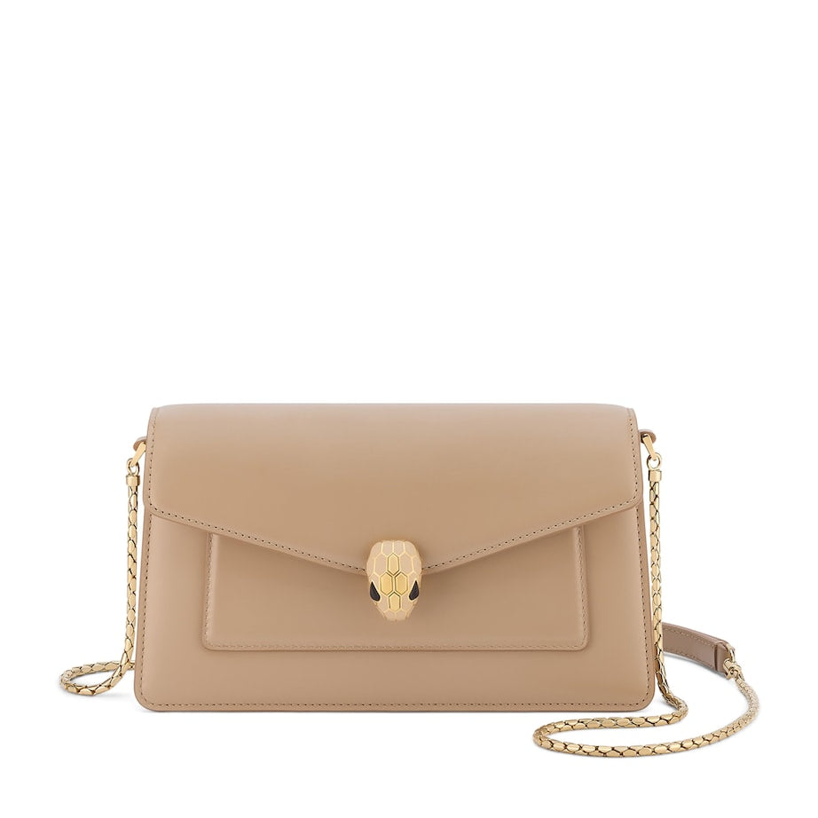 Bvlgari Beige Leather Serpenti Forever Cross-Body Bag