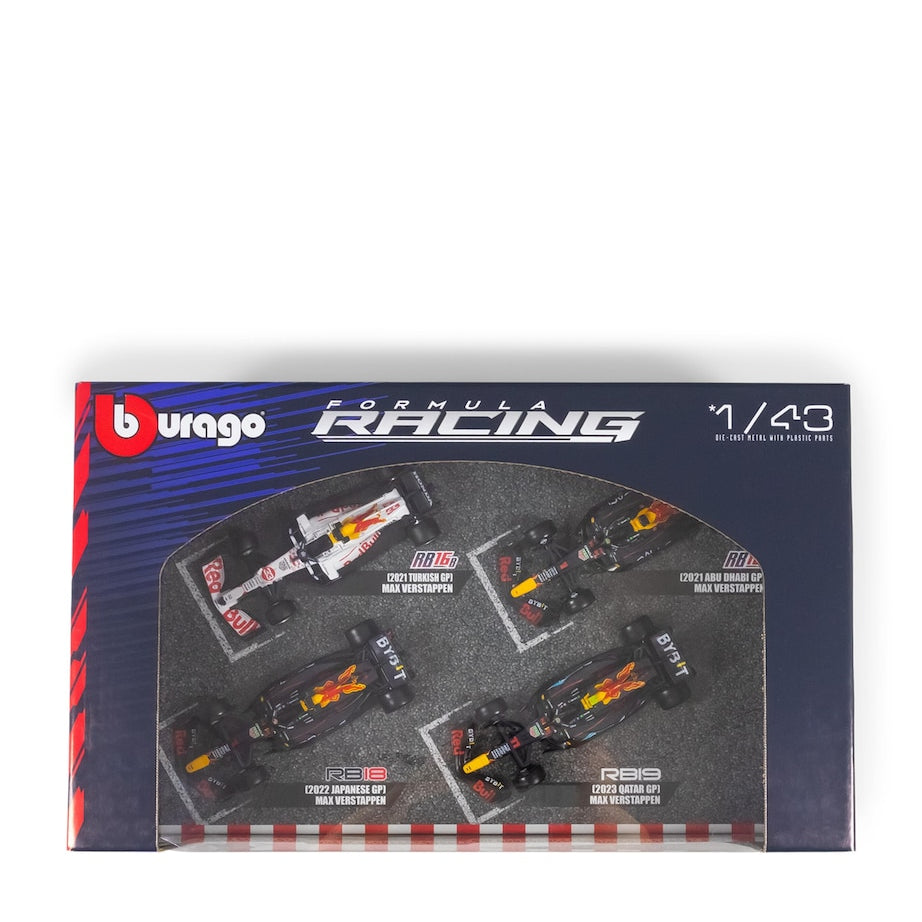 Bburago F1 Red Bull Racing Max Verstappen Champion Set of 4 Models 1:43
