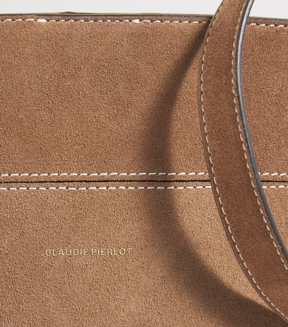 White Suede Bucket Bag