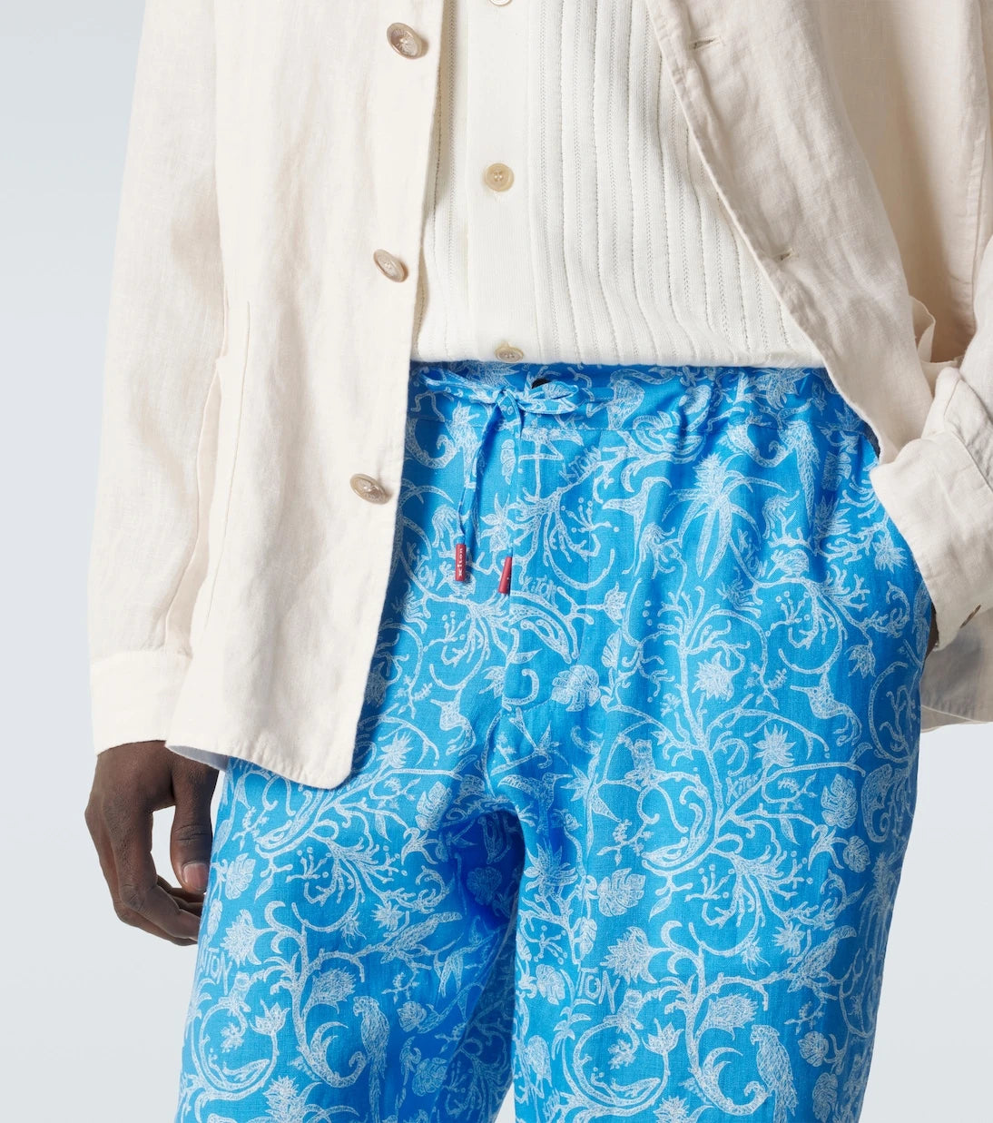 Kiton - بنطلون كتان مطبوع
