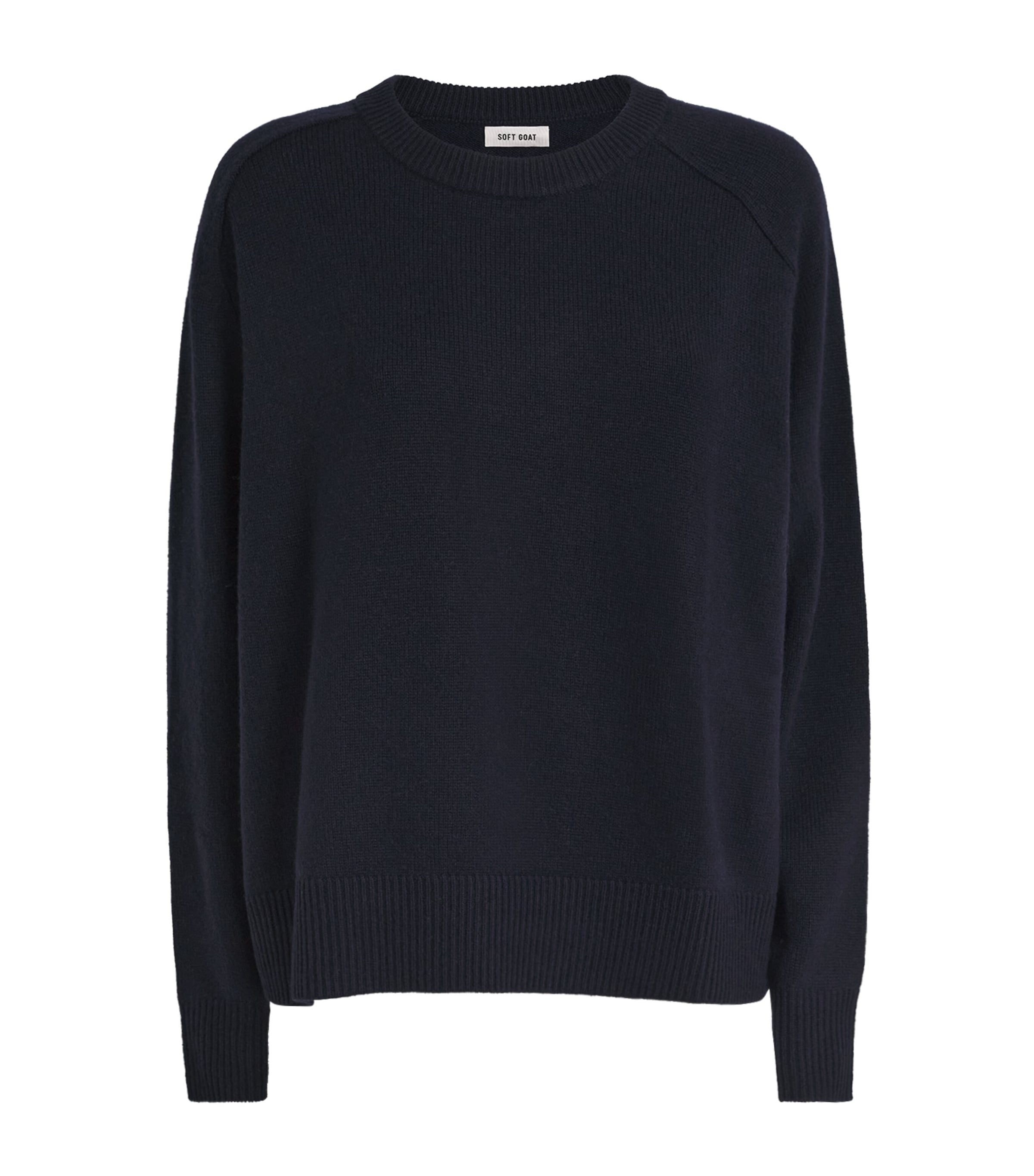 Soft Goat Navy Cashmere Boyfriend Sweater