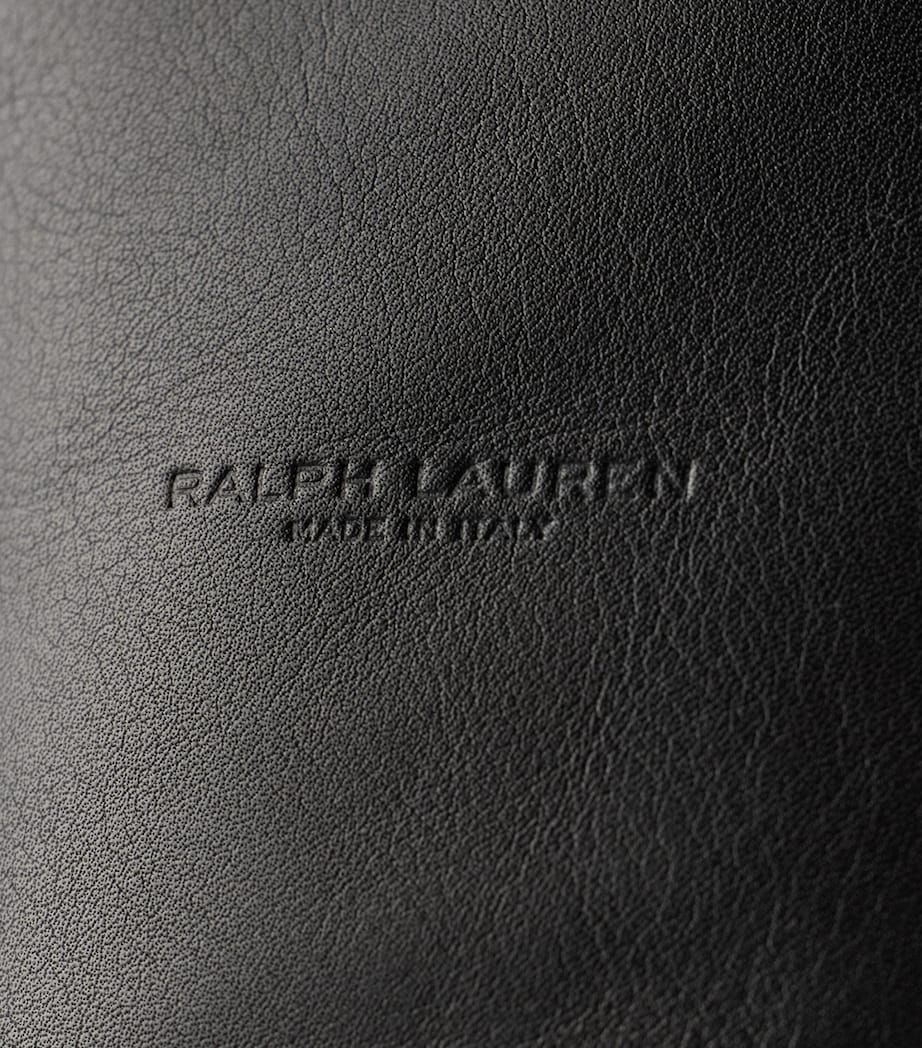 Ralph Lauren Collection Black Leather Barnet Boots 55