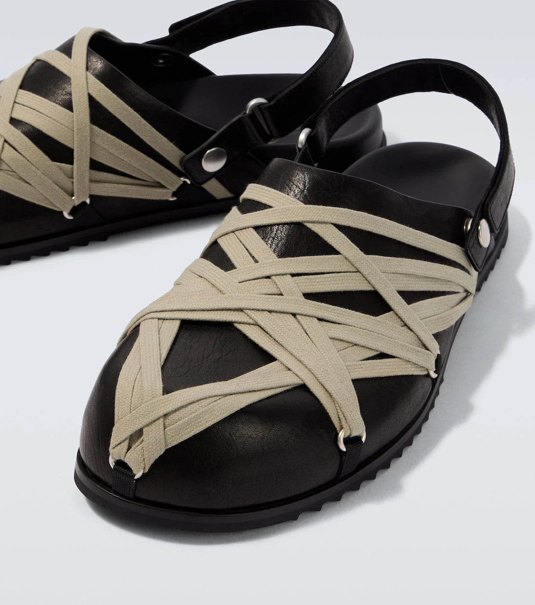 Rick Owens - Megalace leather mules