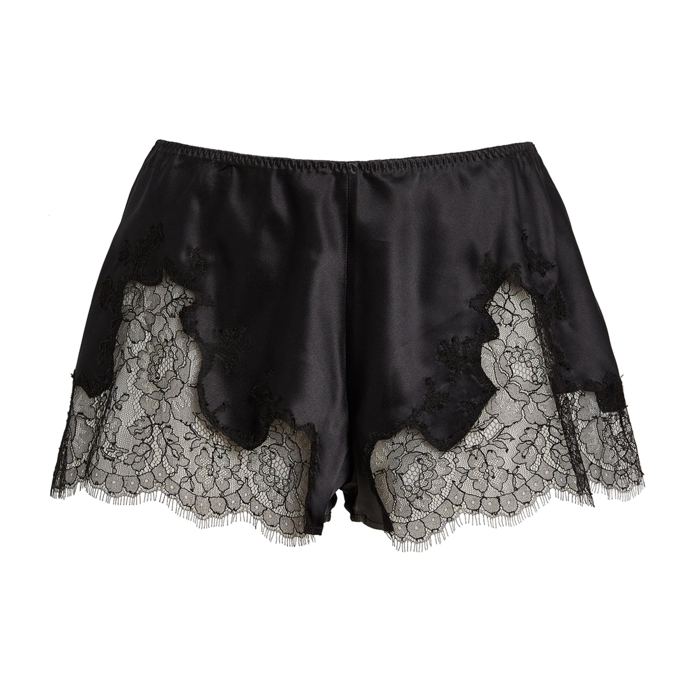 Silk Lace-Trim Baccarat Shorts