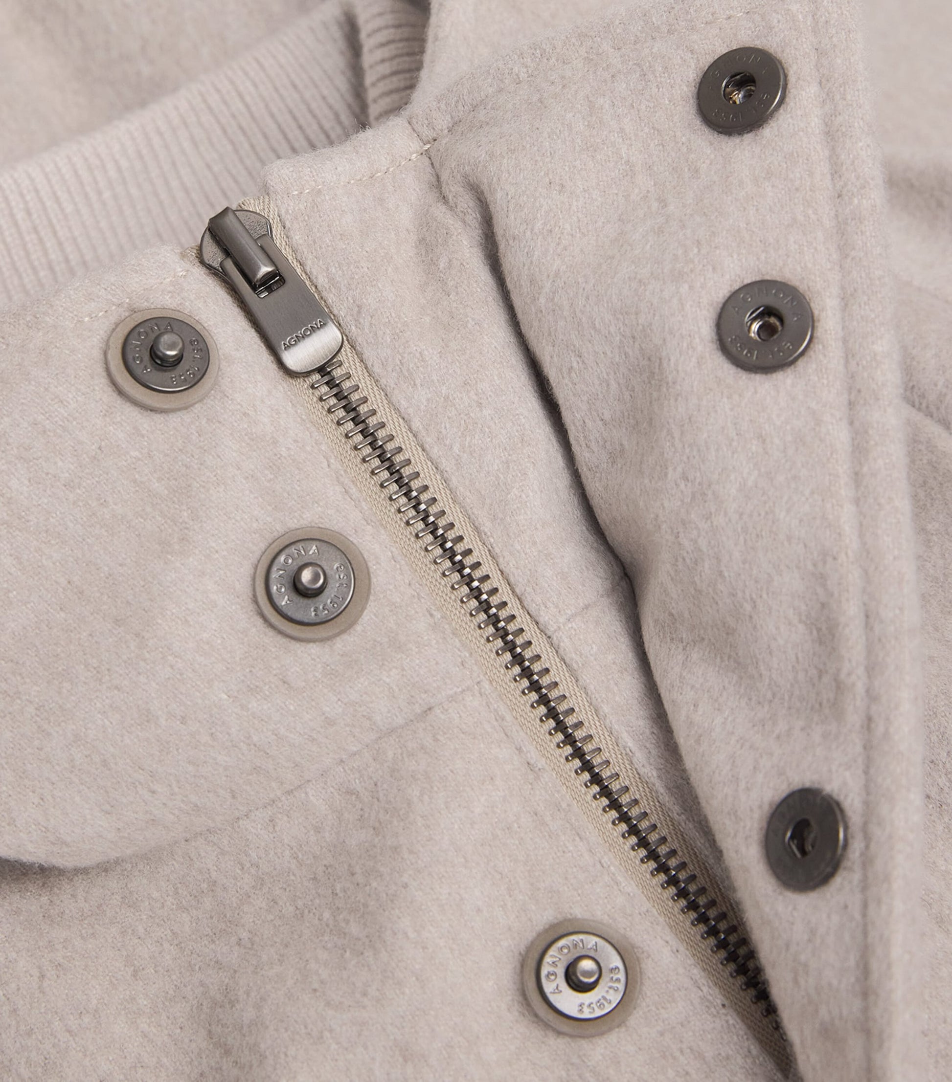 Agnona Beige Cashmere-Silk Stormlight Parka