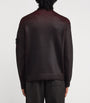 Stone Island Burgundy Two-Tone Sweater