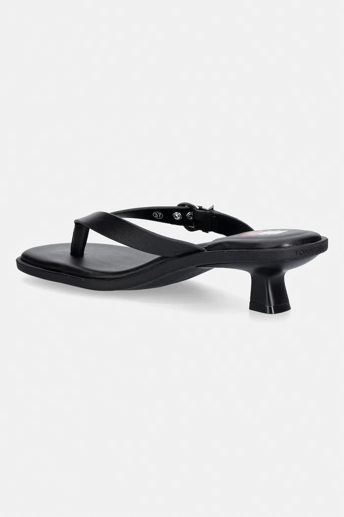 Tommy Jeans Kadın Deri Terlik TJW KITTEN HEEL LEATHER SANDALS