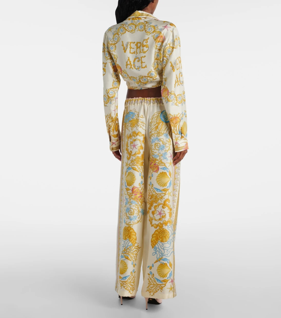 Versace - Underwater Barocco crop top