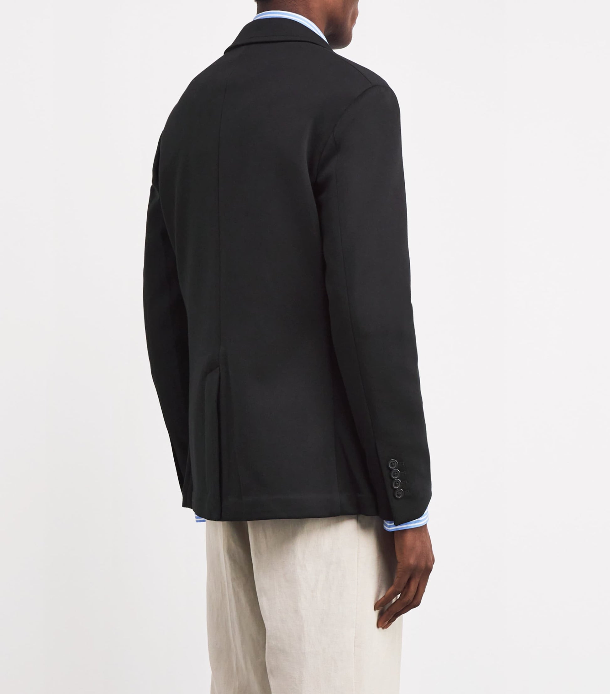 Black Double-Knit Blazer