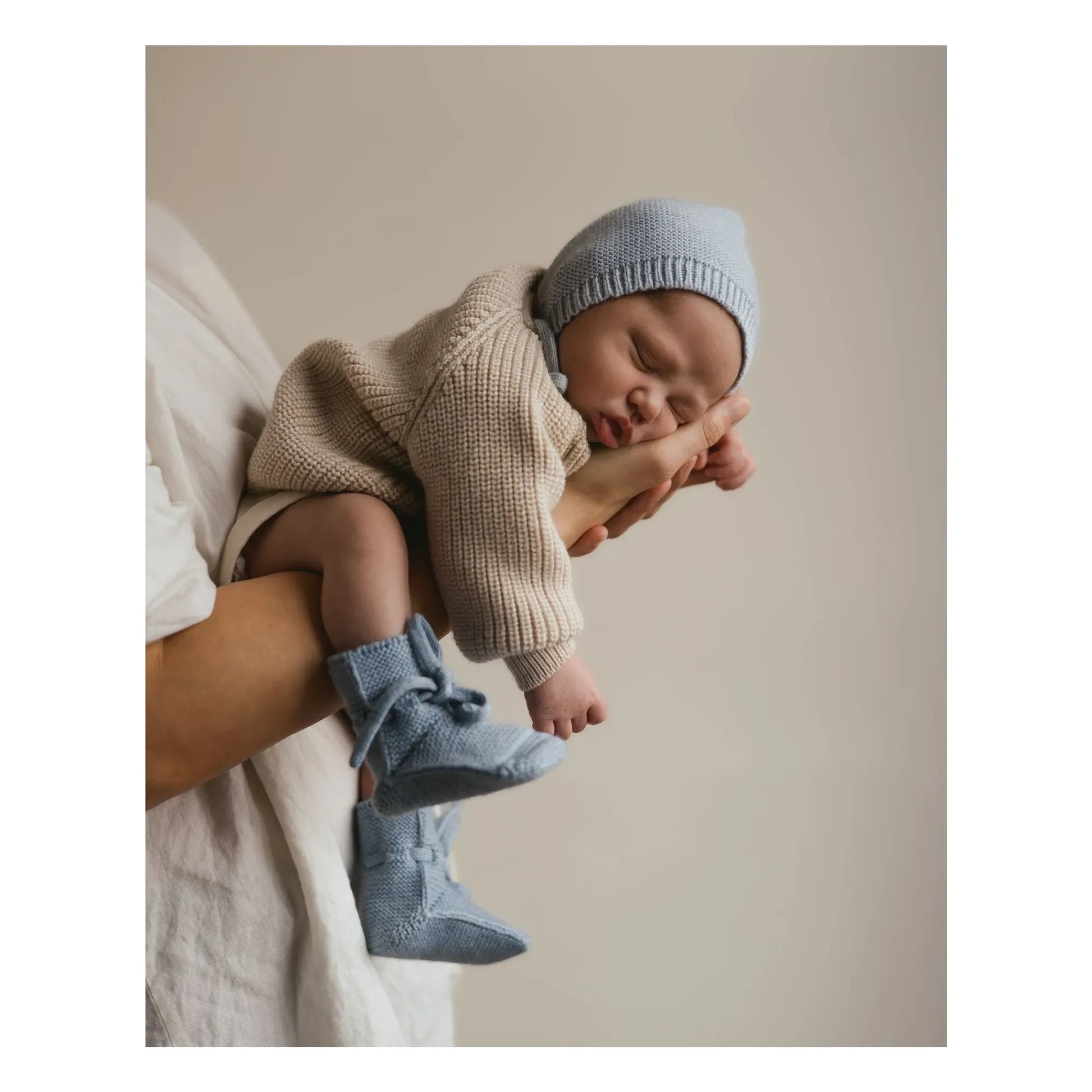 Hvid - Merino wool slippers | Light Blue