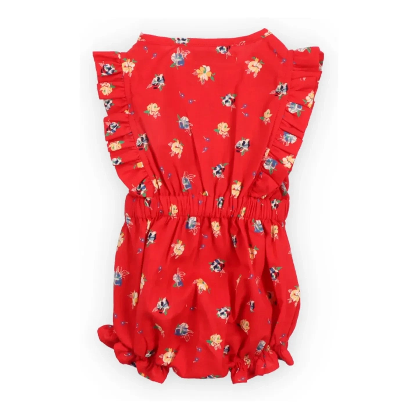 the new society - Amapola Fleurie knotted romper | Red