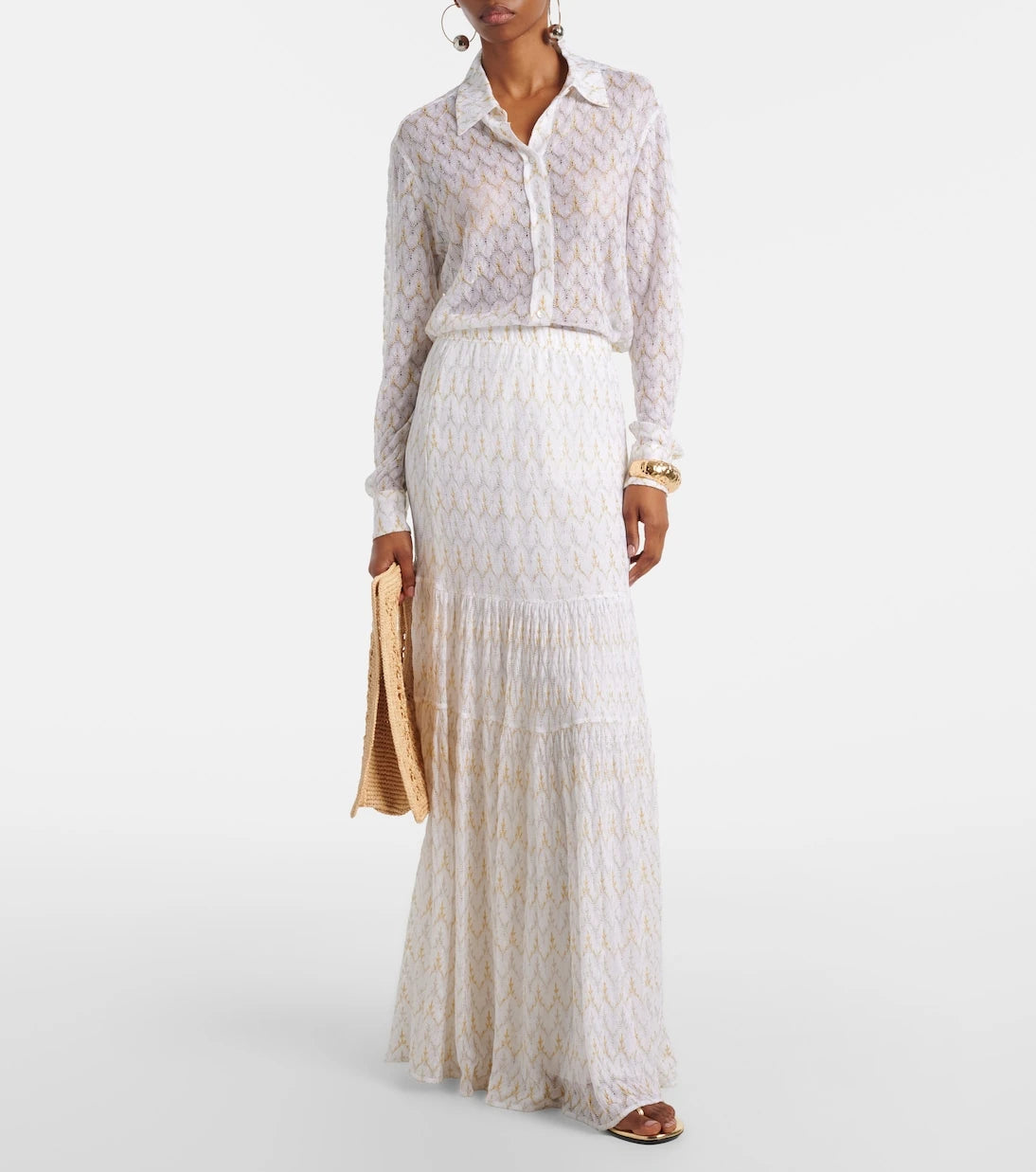 Missoni - Open-knit lamé shirt