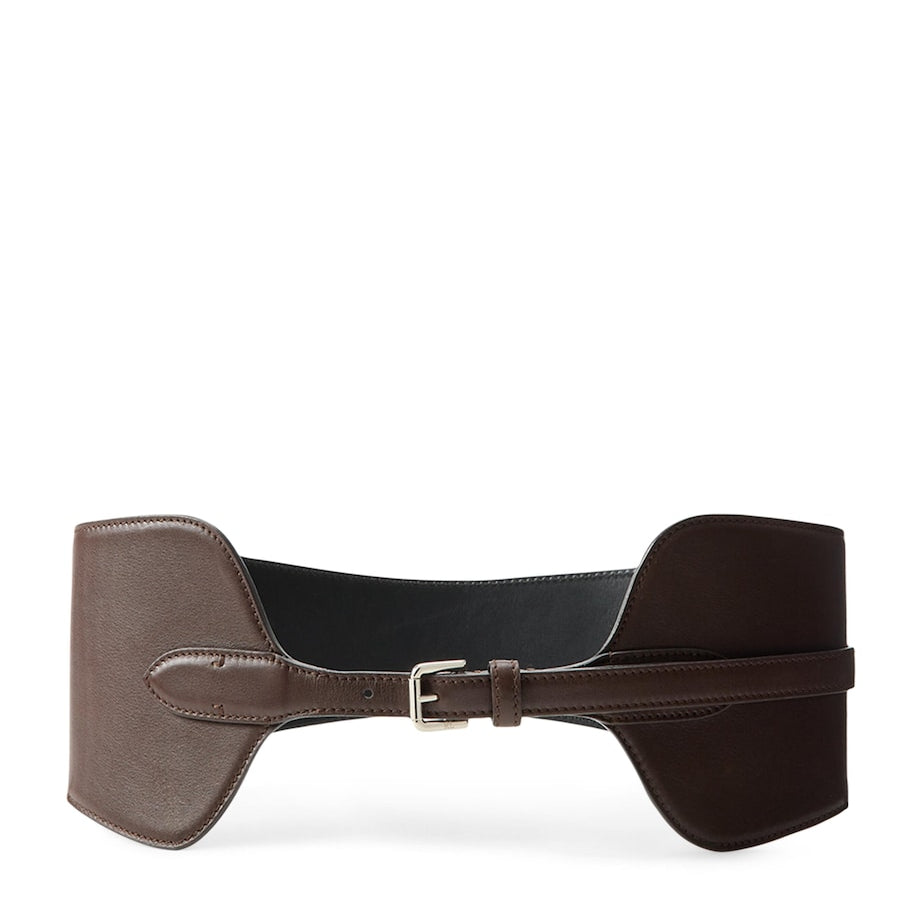 Brown Leather Corset Belt