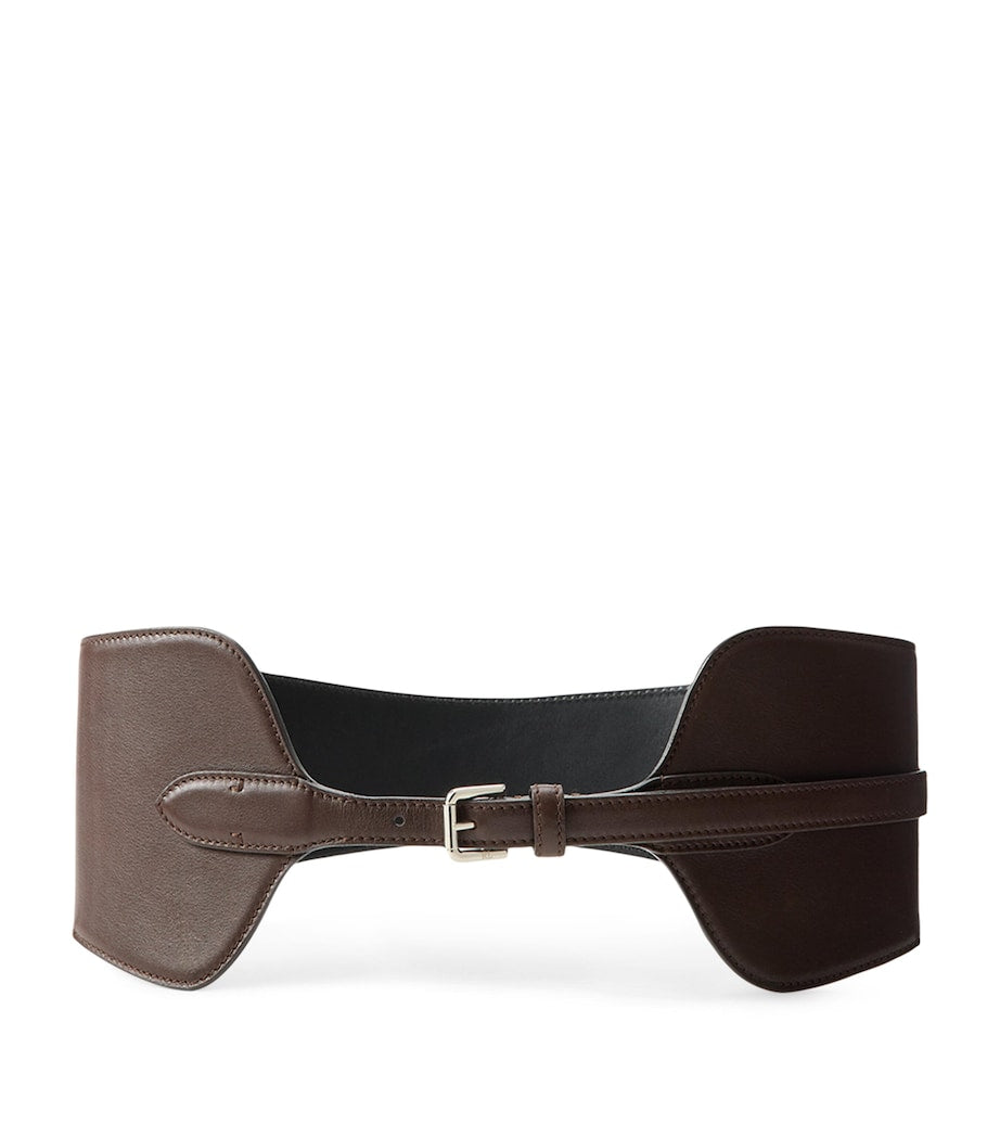 Brown Leather Corset Belt