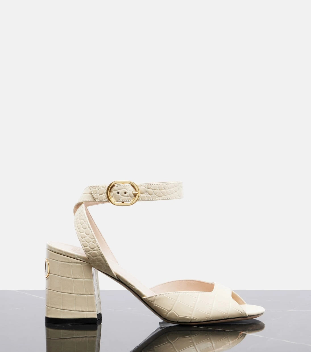 Valentino Garavani - Fawcette croc-effect leather sandals