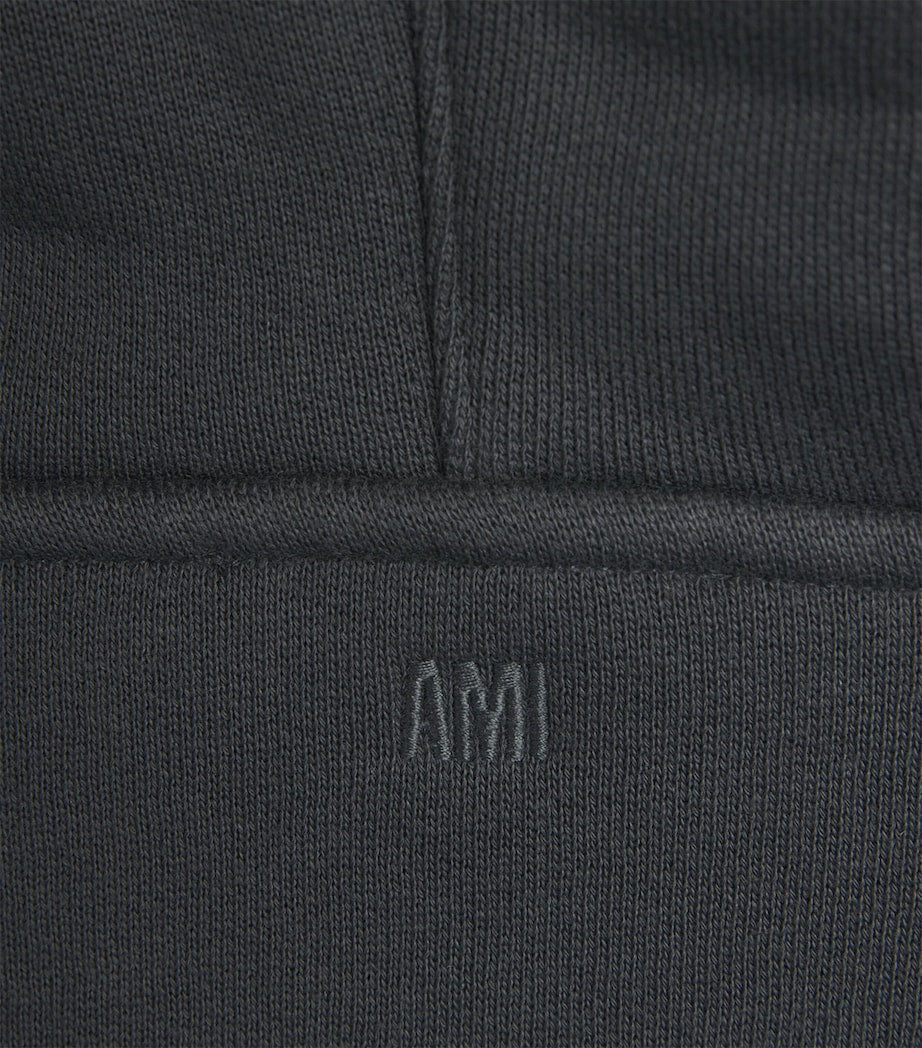 Cotton-Blend Ami de Coeur Hoodie 020 - ANTHRACITE