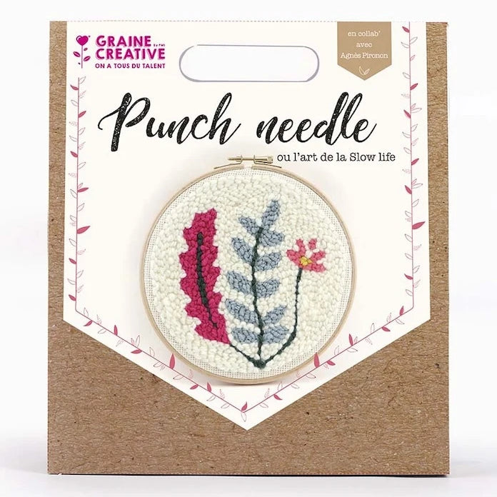Комплект за бродиране Graine Creative Vegetal Punch Needle Kit