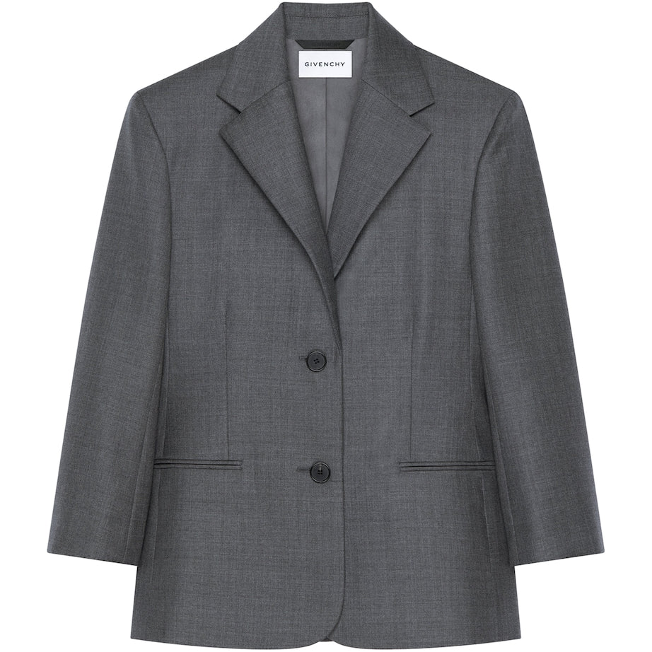 Givenchy Grey Wool Single-Breasted Jacket